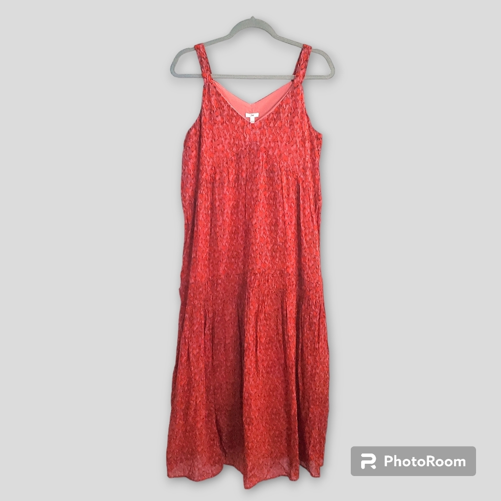 Joie 100% cotton ikat tiered flowy maxi dress, size S